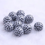 20mm Acrylic Solid Beads Print Star Wave for Kids Chunky Necklace