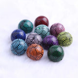 20mm Acrylic Solid Beads sea wave Print for kids Chunky Necklace