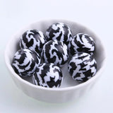 20mm Acrylic Solid Beads Print for Kids Chunky Necklace Jewelry