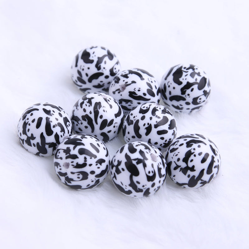 20mm Acrylic Panda Beads for Kids Chunky Necklace Jewelry