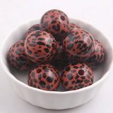 20mm 100pcs Colorful Leopard Acrylic Beads for Girls Necklace Jewelry