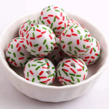 20mm 100pcs Acrylic Christmas Beads for Girls Necklace Jewelry