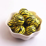20mm 100pcs Acrylic Tiger Stripe Beads Girls Necklace Jewelry