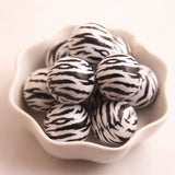 20mm 100pcs Acrylic Tiger Stripe Beads Girls Necklace Jewelry