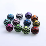 20mm 100pcs Acrylic Wave Beads for Kids Chunky Necklace
