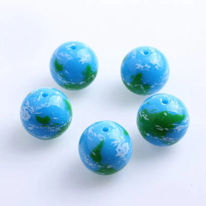100pcs Acrylic Earth Beads for Girls Chunky Necklace Jewelry
