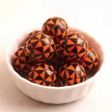 20mm Acrylic Triangle Print Beads for Girls Chunky Necklace 100pcs