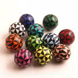 20mm Acrylic Triangle Print Beads for Girls Chunky Necklace 100pcs