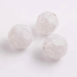 20mm Chunky Acrylic Lace Print Beads for Girls Necklace 100pcs