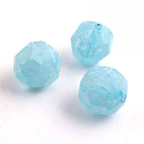 20mm Chunky Acrylic Lace Print Beads for Girls Necklace 100pcs