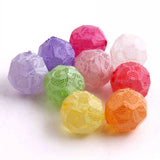 20mm Chunky Acrylic Lace Print Beads for Girls Necklace 100pcs
