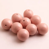20mm 100pcs Pink Acrylic Paint Bright Beads For Chunky Necklace Jewelry