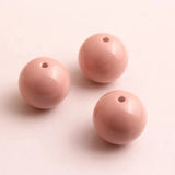 20mm 100pcs Pink Acrylic Paint Bright Beads For Chunky Necklace Jewelry