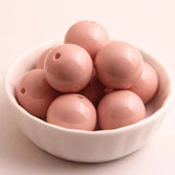 20mm 100pcs Pink Acrylic Paint Bright Beads For Chunky Necklace Jewelry