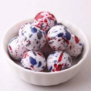 100pcs Acrylic Rainbow Mix Splash Beads Chunky Necklace Jewelry