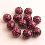 100pcs Acrylic Leopard Beads for Chunky Necklace Jewelry