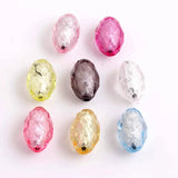 Colorful Oval Acrylic Beads for Jewelry 100pcs