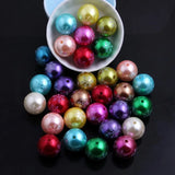 Acrylic Pearl Snowflake Beads for Bubblegum Necklace 20mm 100pcs