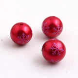 Acrylic Pearl Snowflake Beads for Bubblegum Necklace 20mm 100pcs
