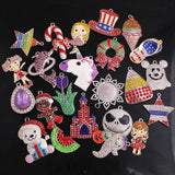 10pcs Enamel Rhinestone Pendants for Necklace Making