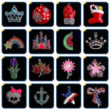 10pcs Enamel Rhinestone Pendants for Necklace Making