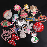 10pcs Enamel Rhinestone Pendants for Necklace Making