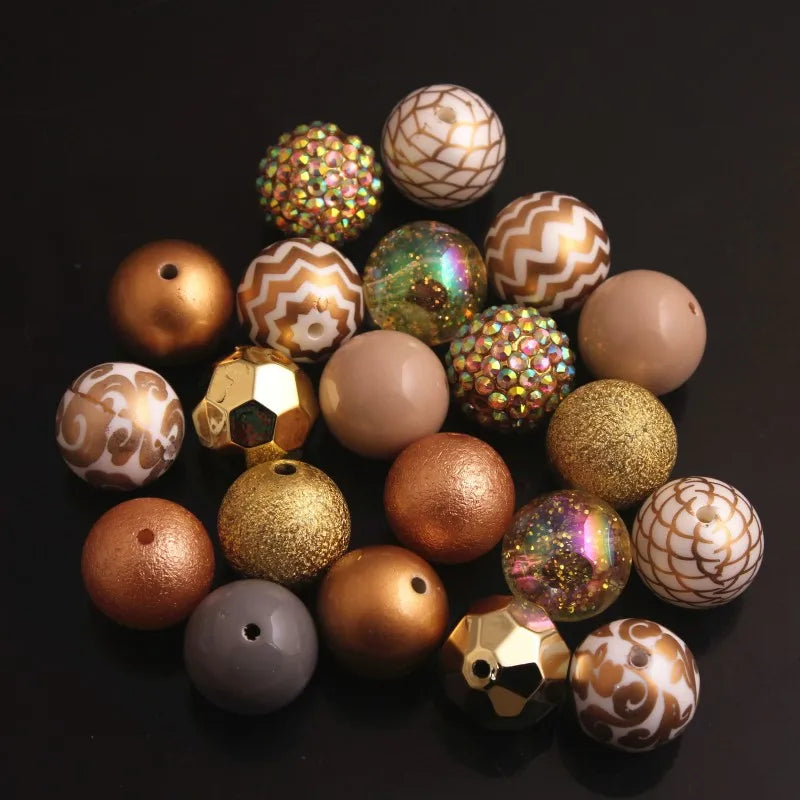 RB-010 20mm Mixed Acrylic Beads Lot for Chunky Necklace