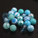 RB-012 20mm Turquoise Acrylic Beads 50pcs Lot for Chunky Necklace