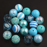 RB-012 20mm Turquoise Acrylic Beads 50pcs Lot for Chunky Necklace