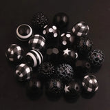 RB-014 20mm Acrylic Beads 50pcs Mixed Style Bubblegum Chunky Necklace Jewelry