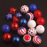 RB-018 Red Mix 20mm Acrylic Beads 50pcs Chunky Necklace Jewelry