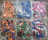 20mm Baseball Mixed Large Acrylic Beads 50pcs