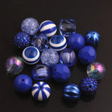 RB-03 20mm Mixed Acrylic Chunky Beads 50pcs Bubblegum Necklace Jewelry