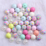 20mm Easter Pastel Mix Acrylic Beads 50pcs Lot Chunky Beads Necklace