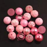 RB-04 20mm Pink Mixed Acrylic Chunky Beads 50pcs Lot for Bubblegum Necklace