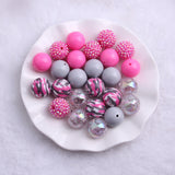 Colorful Large Acrylic Beads 50pcs Set for Kids Chunky Necklace