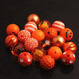 RB-07 20mm Orange Acrylic Beads 50pcs Lot Bubblegum Chunky Necklace Jewelry