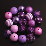 RB-08 20mm Purple Acrylic Beads 50pcs Lot for Chunky Necklace Jewelry