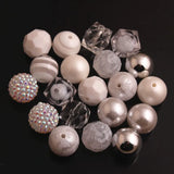 RB-09 20mm Mixed Style Acrylic Beads 50pcs
