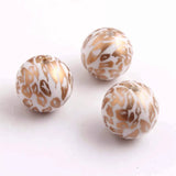 Colorful Chunky Acrylic Leopard Beads for Girls Necklace Jewelry 100pcs