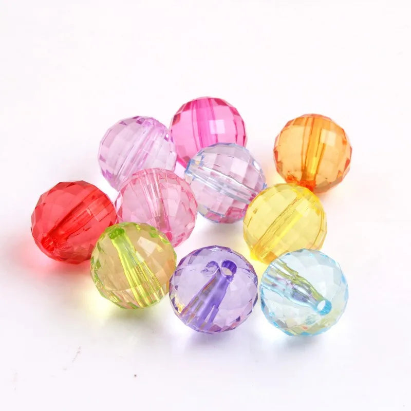 Clear Transparent Disco Faceted Beads for Jewelry Making