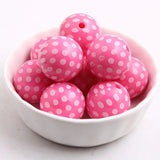 Print Dot Acrylic Beads for Chunky Necklace 20mm 100pcs
