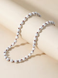 Oaiite 6Mm Howlite Choker Necklace for Women Bohemian Yoga Necklace