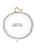 Oaiite 6Mm Howlite Choker Necklace for Women Bohemian Yoga Necklace
