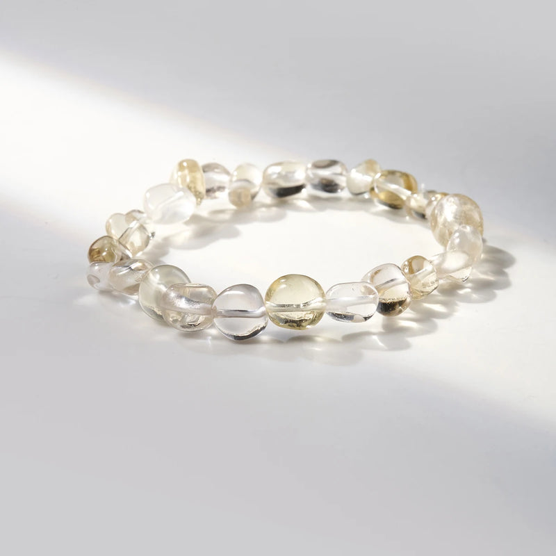 8Mm Citrine Crystal Stone Beads Bracelet for Women Healing Reiki Jewelry