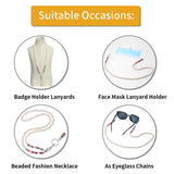 8Mm Wooden Rosary Beads Yoga Necklace Glasses Chain Key- Mask Chain Holder