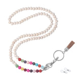 8Mm Wooden Rosary Beads Yoga Necklace Glasses Chain Key- Mask Chain Holder