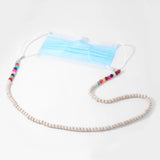8Mm Wooden Rosary Beads Yoga Necklace Glasses Chain Key- Mask Chain Holder