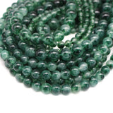 Round 7A Water Grass Chalcedony Stone Beads Loose Beads