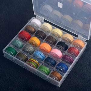 25 Mini Plate Bead String - Waxed Polyester Cord for DIY Bracelet